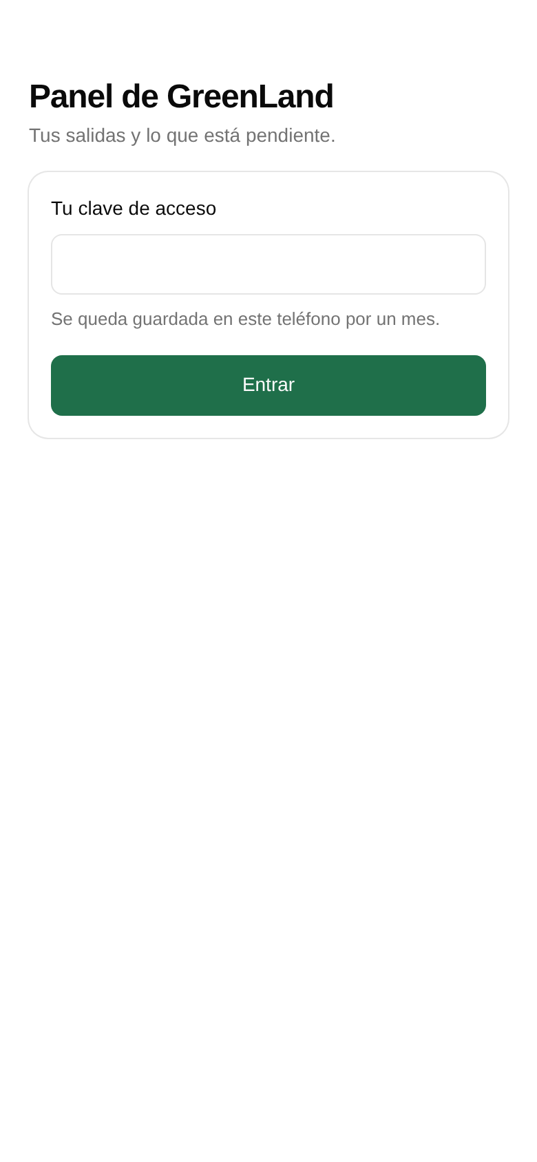 Escribe tu clave en Tu clave de acceso.