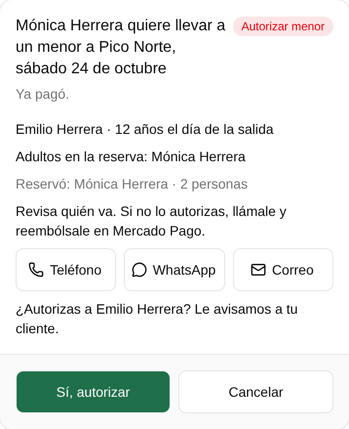Toca Autorizar y luego Sí, autorizar.